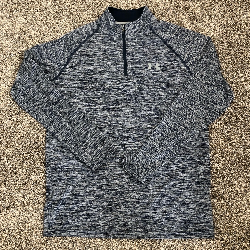 Navy Under Armour pullover (1/4 zip) - Small